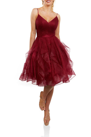 Ruby red cocktail dress