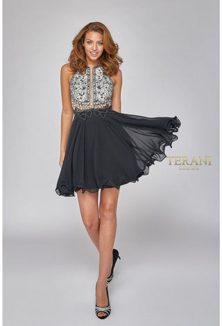 Black and embellished cocktail dress
