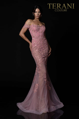 Terani Couture 2012p1471 pink mermaid gown