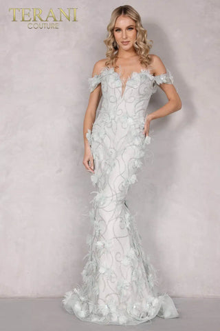 The Designer Precinct Couture 2027GL3231-1 off-shoulder floral gown
