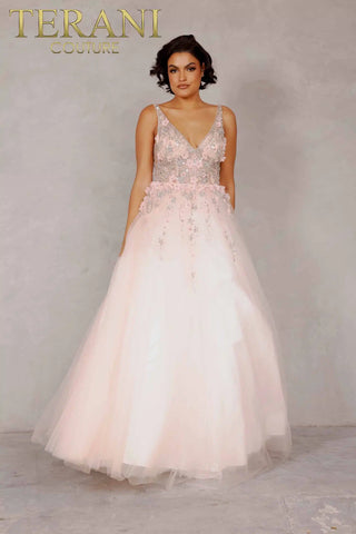 The Designer Precinct Couture 2215P0033 pink floral gown