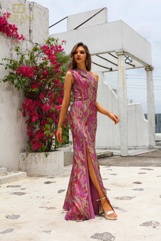 Elegant pink evening gown, 251E4254_2