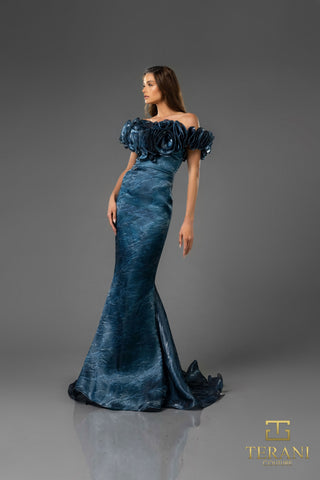 Terani Couture gown 251E4289_1, teal mermaid dress