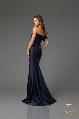 Navy blue formal gown 251E4555