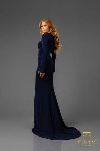Navy blue Terani gown