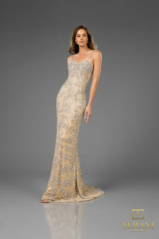 251GL4346 Strappy Evening Gown