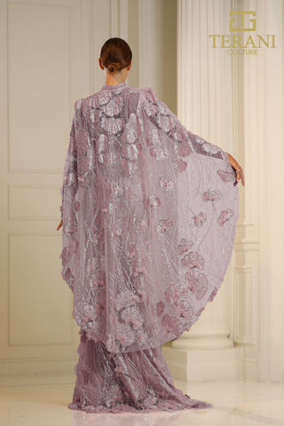 Light mauve embellished gown, Terani Couture