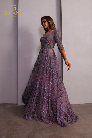 Elegant purple gown, 251M4409_1