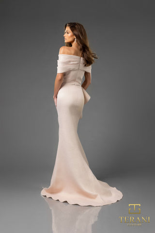 Rose Gold Off-Shoulder Gown