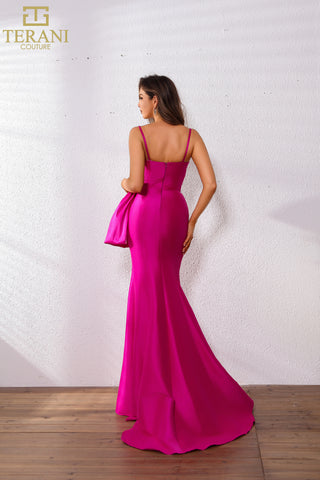 Fuchsia white Terani Couture gown