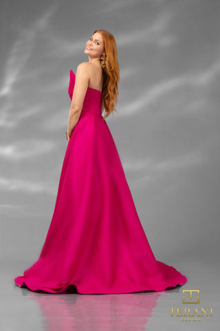 Fuchsia gown on model, 251P4060