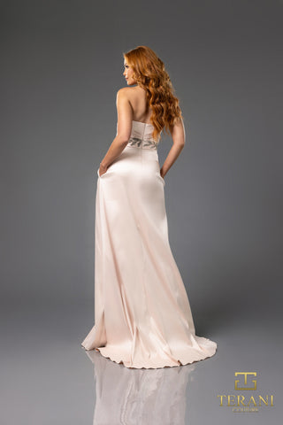 Blush evening gown, style 251P4061, by Terani Couture