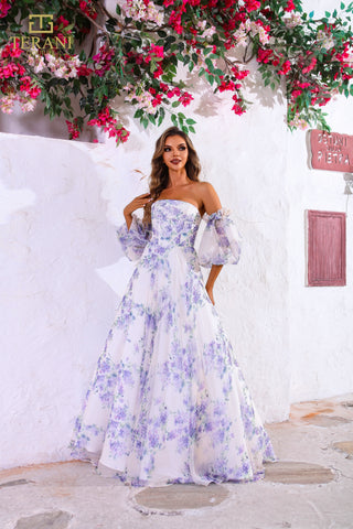 Terani floral gown 251P4141_4