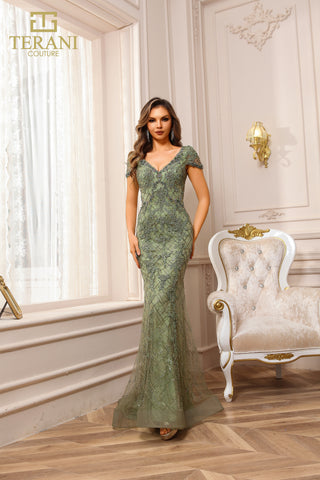 Terani Couture 251gl4194_1 green formal gown