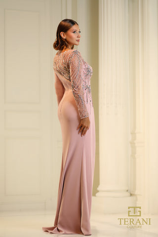Dusty rose formal gown, 251m4423