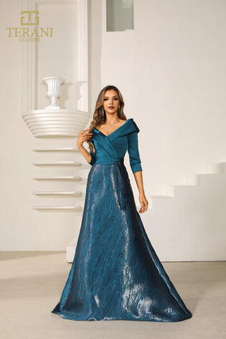 Terani Couture 251m4461_2 teal formal gown