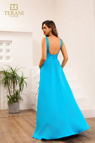 Blue The Designer Precinct Couture gown, style 251p4136_1, backless formal dress