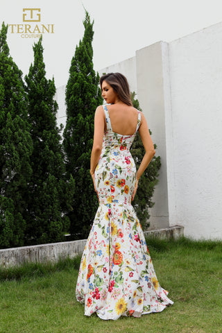 Terani Couture floral mermaid gown