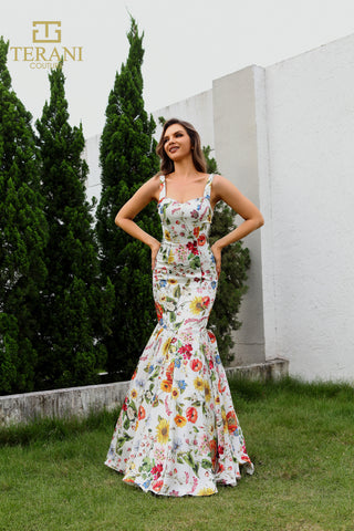 Terani floral mermaid gown