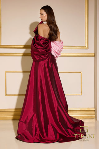 Pink Wine Gown by Terani Couture