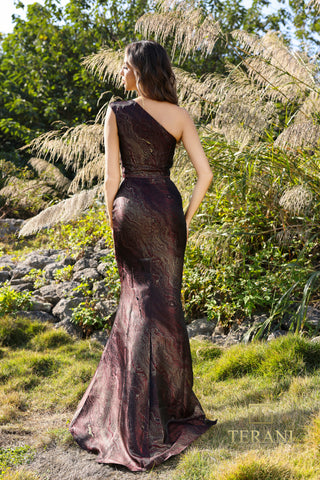 Elegant one-shoulder dress in 252E5159_54 style