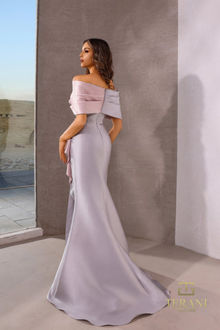 SILVERBLUSH off-shoulder gown 252M5324