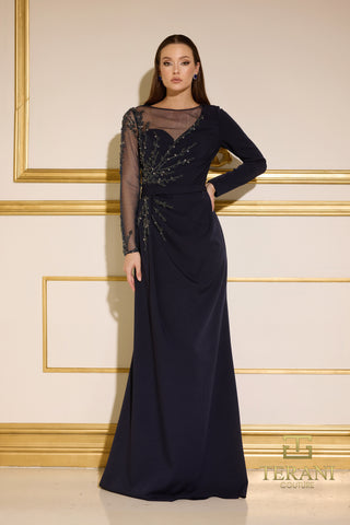 Navy blue Terani gown 252M5341_1