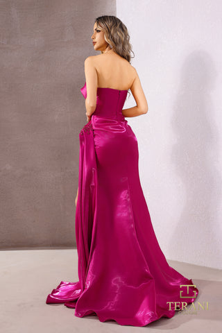 Elegant fuchsia strapless gown, 252e5150_48