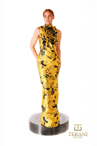 Terani yellow floral gown 261E6277_4