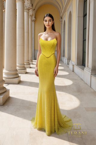Yellow evening gown 261P6187