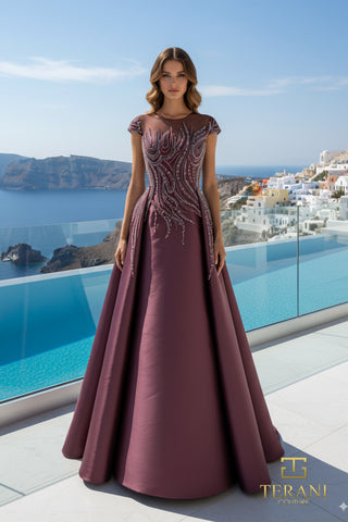 Wine colored formal gown