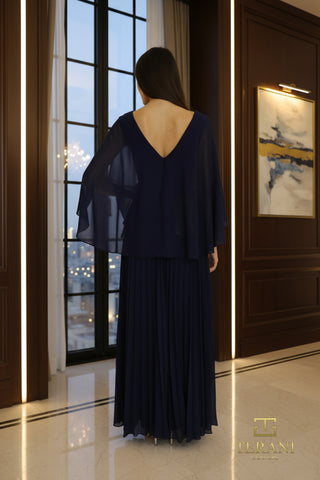 Elegant navy blue dress 261m6681b