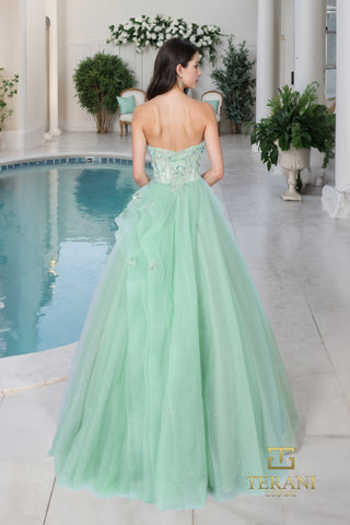 Mint green formal gown in 261p6197 style