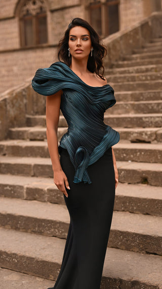 Elegant teal gown, 6151-3-scaled