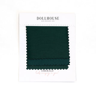 Emerald fabric swatch from Dollhouse Bridesmaids