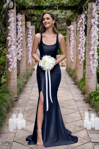 Isadora Navy Dress with Bouquet
