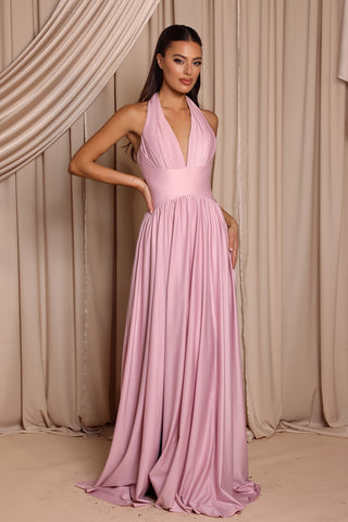 Ivy Blush halter neck gown