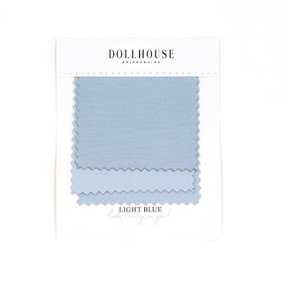 Light Blue fabric swatch from Dollhouse Bridesmaids