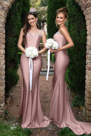 Louise Quartz dresses with bouquets
