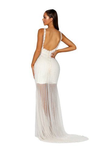 Ivory clear gown, PS1999, backless design