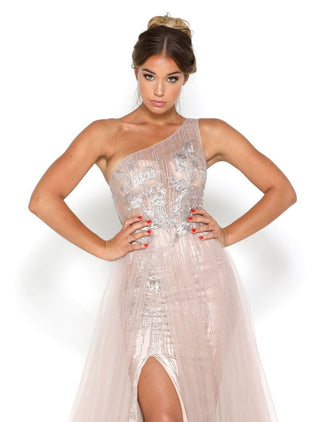 PS2016 Maya stone gown with one shoulder