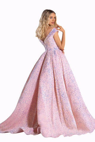 Blush pink formal gown PS21026