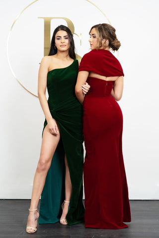 Two women in velvet evening gowns, PS21060-PS21047_3