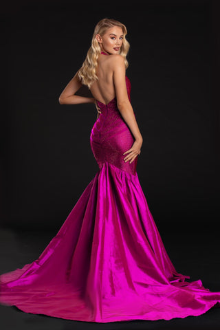 Cobalt PS21181 formal gown, fuchsia mermaid style