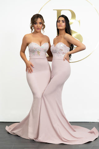 PS21186 mauve bridesmaid dresses