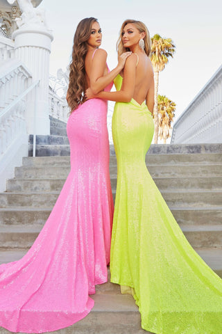 PS21287 Pink & Yellow Prom Dresses