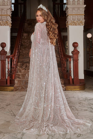 Ivory Silver Gown - PS22016-3