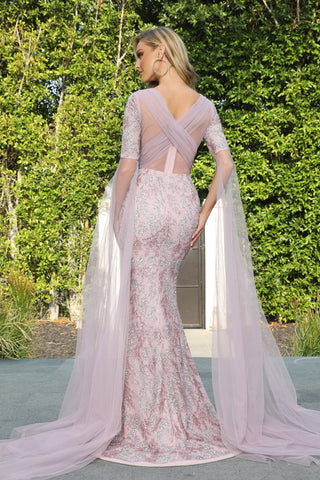 Mauve evening gown PS22083