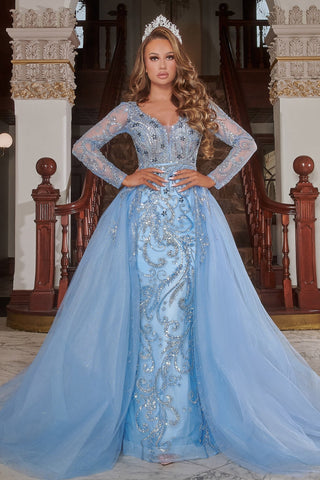 PS22905BLUE-1 Blue Formal Gown