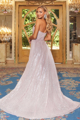 Blush Sequin Gown PS22908-3